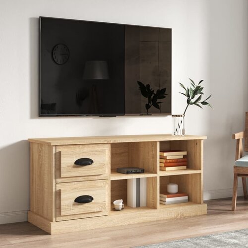 VidaXL TV omarica sonoma hrast 102x35,5x47,5 cm inženirski les Slike