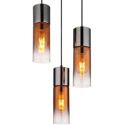 Globo 21000-3HG - Luster na sajli ANNIKA 3xE27/25W/230V crna/bakarna Slike