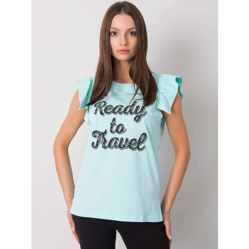 Fashion Hunters Women's mint blouse with print Cene