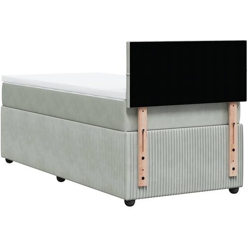 Box spring krevet s madracem svjetlosivi 100x200 cm bar&amp;scaron;unasti Slike