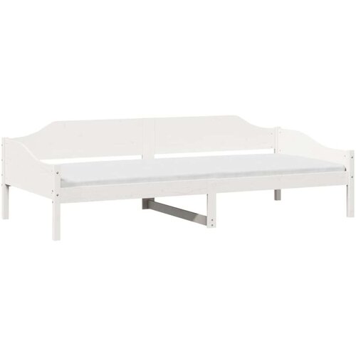 VidaXL Okvir kreveta bez madraca bijeli 90 x 190 cm masivna borovina Slike