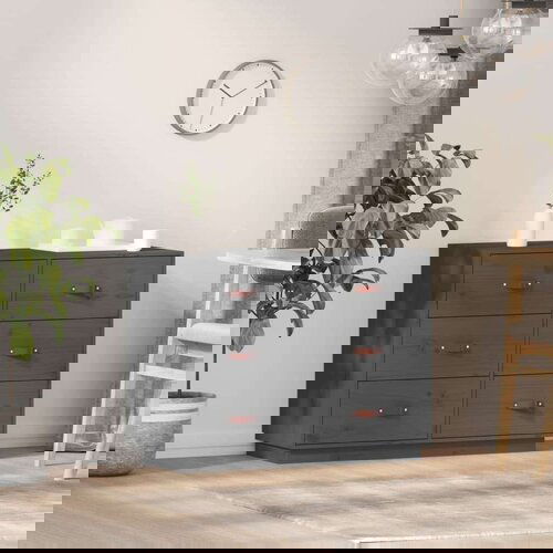  Komoda siva 100 x 40 x 75 cm od masivne borovine Cijene