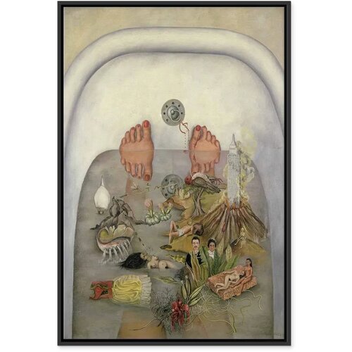  Slika - Frida Kahlo &amp;ndash; What the Water Gave Me 40x60 U crnom drvenom okviru Slike
