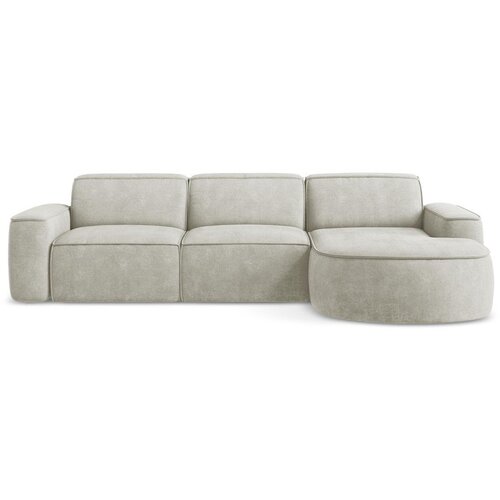 Makamii Krem kutna garnitura od šenila (s desnim kutom/s ležaljkom) Omao – Cijene