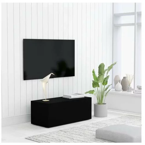  TV omarica črna 80x34x30 cm iverna plošča