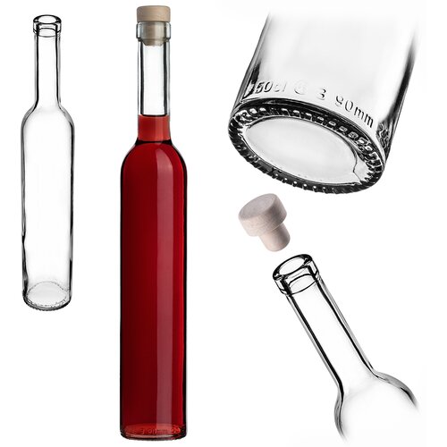 KADAX Steklenica Futura 500 ml 0,5 l za vino, liker, liker iz mesečine s pluto, (5000355292) Cene