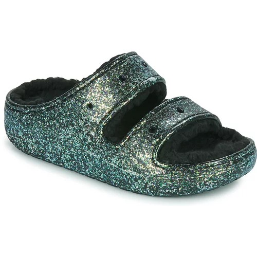 Crocs Classic Cozzzy Glitter Sandal Crna