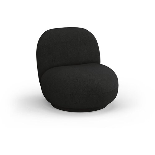 Micadoni Home Crna fotelja od boucl&amp;eacute; tkanine Chuck &amp;ndash; Slike