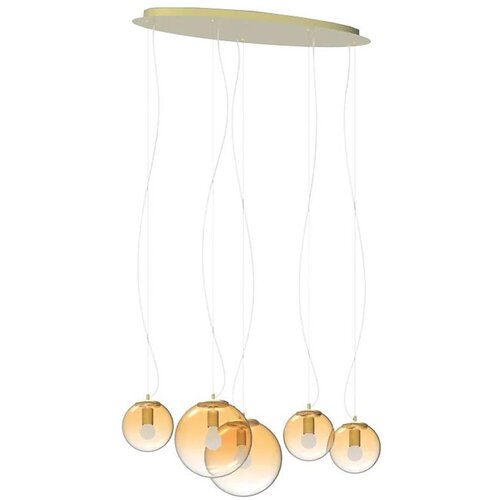 Ideal Lux luster na sajli mapa 5xE27/42W/230V zlatna/zadimljena Cene