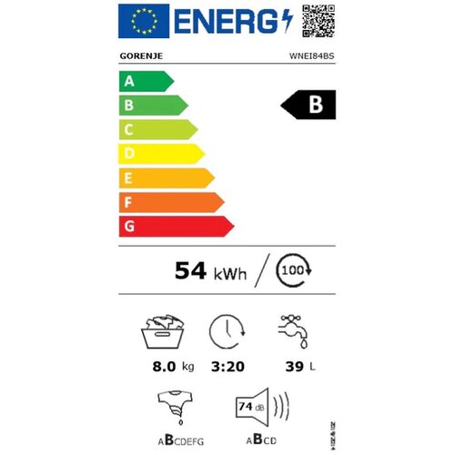Gorenje ma&amp;scaron;ina za pranje ve&amp;scaron;a WNEI84BS Slike