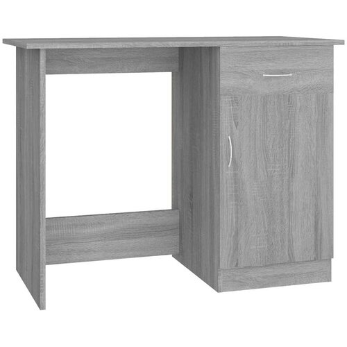 Radni stol boja hrasta sonome 100x50x76 cm konstruirano drvo Siva Slike