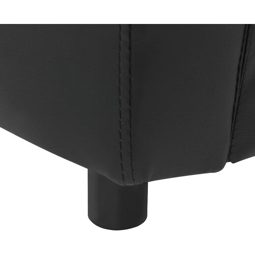 SOFA za pse crna 67 x 41 x 39 cm od umjetne kože Slike