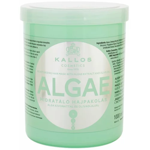 Kallos Cosmetics algae maska za okrepitev poškodovanih las 1000 ml