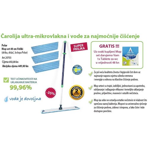 Mop set polar veliki (držač aluminijski) Slike