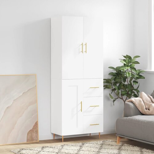 vidaXL Visoka komoda bijela 69 5x34x180 cm konstruirano drvo Cijene