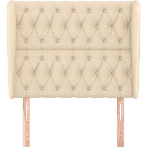  Uzglavlje s u&amp;scaron;ima krem 93x23x118/128 cm od tkanine Slike