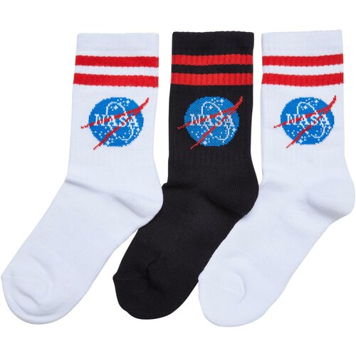 MT Accessoires NASA Insignia Socks Kids 3-Pack white/black Cene