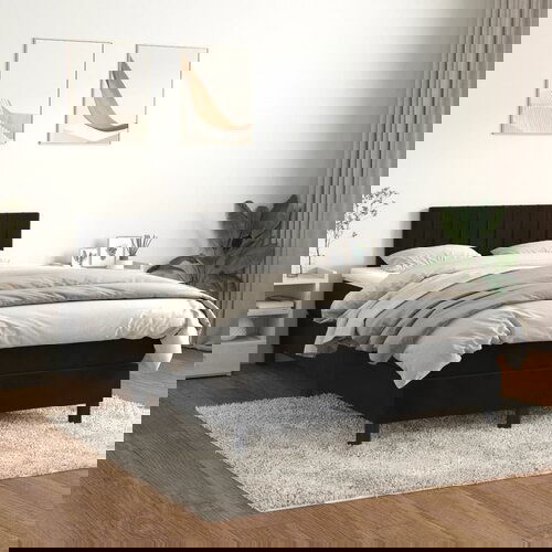 VidaXL Box spring krevet s madracem crni 120 x 200 cm bar&amp;scaron;unasti Slike