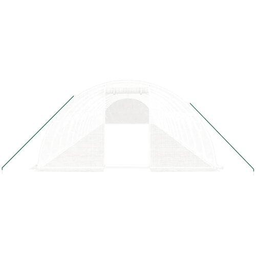  Staklenik s čeličnim okvirom bijeli 64 m&amp;sup2; 16 x 4 x 2 m Slike