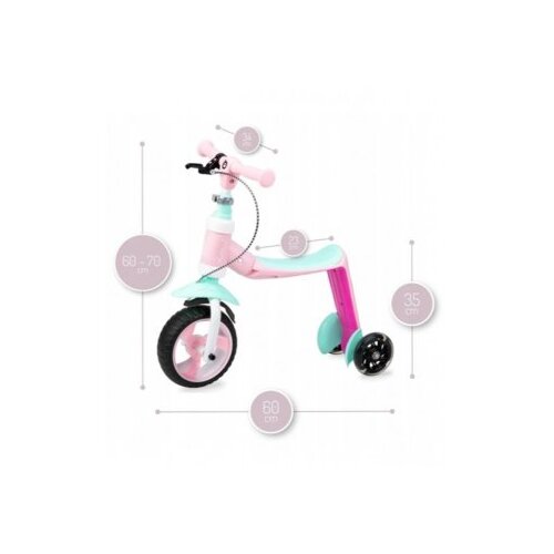Momi Trotinet za decu Elios 2u1 Pink Slike