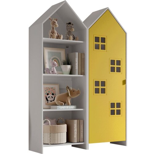 Vipack Rumena/bela odprta otroška garderobna omara 115x171,5 cm CASAMI BRUGES – Cene