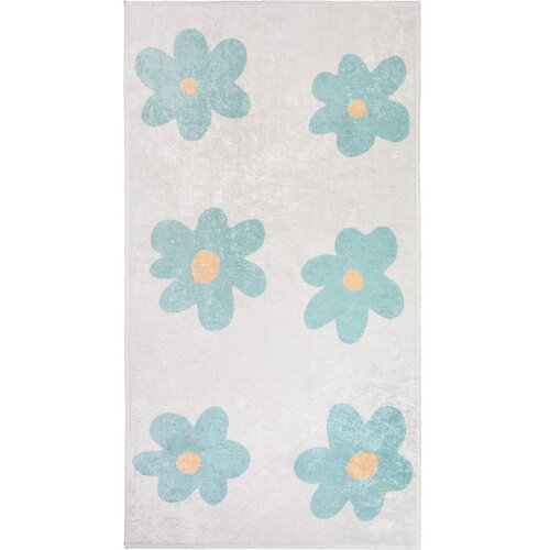 Vitaus Mentol zeleni/boje slonovače periv dječji tepih 160x230 cm Cute Flowers Green &amp;ndash; Slike