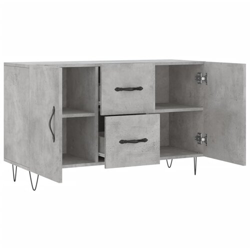  Komoda siva boja betona 100x36x60 cm od konstruiranog drva Slike