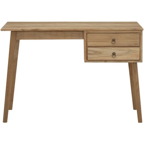 Maison Chic Pisalna miza - pisarniška miza - Računalniška miza z 2 predaloma 110x52x75 cm trdna tikovina, (21785138) Cene