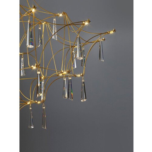 Nova Luce Metalna LED viseća svjetiljka u zlatnoj boji &amp;oslash; 80 cm Goro &amp;ndash; Slike