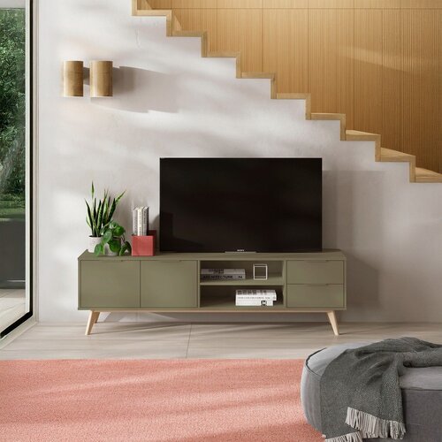 Marckeric Zelena TV komoda u mat dekoru 180x53x40 cm Campus &amp;ndash; Slike