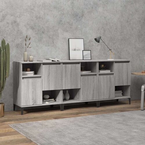  Komode 3 kom boja hrasta 60 x 35 x 70 cm od konstruiranog drva Cijene