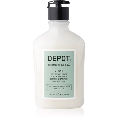 Depot No. 501 Moisturizing &amp;amp; Clarifying Beard Shampoo hidratantni &amp;scaron;ampon za bradu i brkove 250 ml Slike