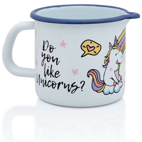 Metalac lončić s kljunom i skalom pink unicorn 10cm/0,80 lit Cene