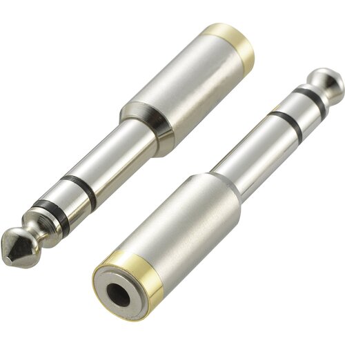 SpeaKa Professional KKA-635 klinken audio adapter [1x klinken vtič 6.35 mm - 1x klinken vtičnica 3.5 mm] srebrne barve, (20411364) Cene