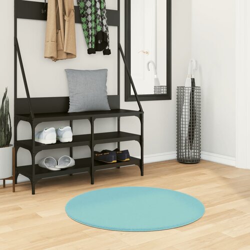 VidaXL Tepih OVIEDO kratkih vlakana zeleni &amp;Oslash; 80 cm Slike
