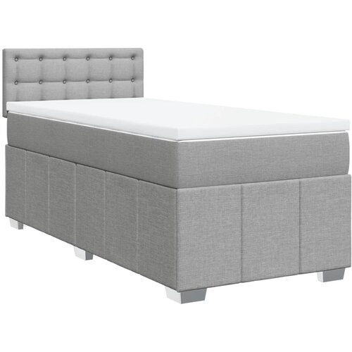 Maison Chic Box spring postelja - Vzmetna postelja z vzmetnico svetlo siva 90x190 cm blago SL11363, (21900295) Cene