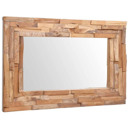 vidaXL Okrasno ogledalo tikovina 90x60 cm pravokotne oblike, (20798423) Cene