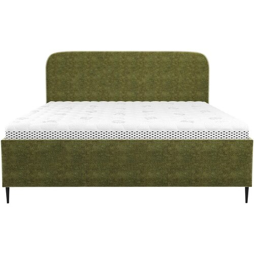 MID.YOU OBLAZINJENA POSTELJA 160 cm x 200 cm , les, tekstil, leseni material zelena Slike