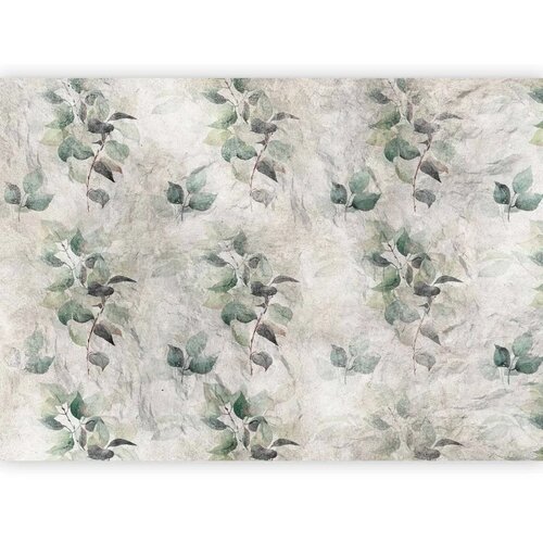  Foto tapeta - Statue of nature - plant motif with green leaves with grey patterns 500x350 Slike