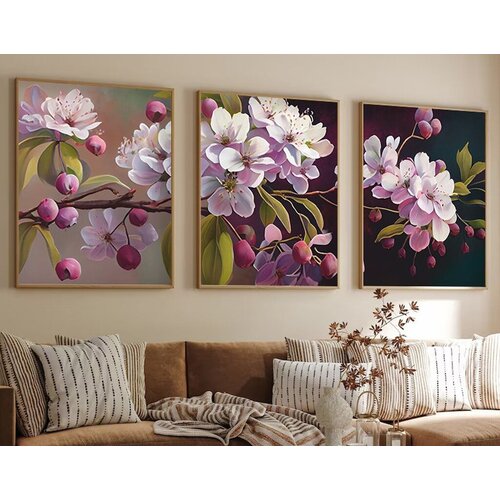Wallity Uokvirena slika Huhu218, 35x50 cm, 3 dijela Cene