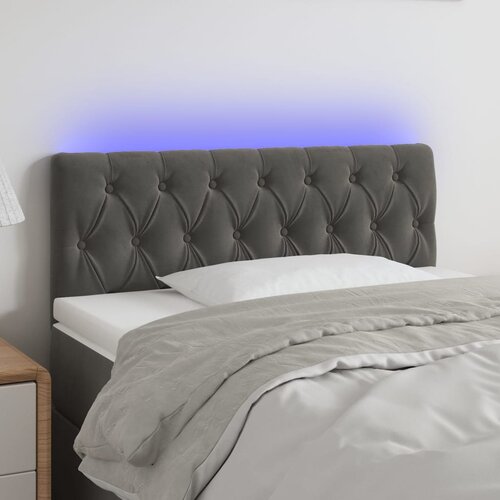  LED uzglavlje tamnosivo 100x7x78/88 cm baršunasto Cene