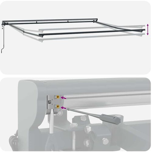 vidaXL automatska uvlačiva tenda krem 350x250 cm Cijene
