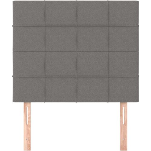  Uzglavlja 2 kom tamnosiva 80x5x78/88 cm od tkanine Slike