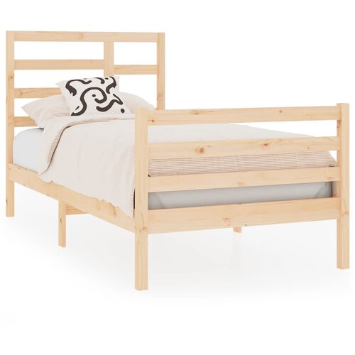 Maison Chic Posteljni okvir - Enojna postelja - Postelja za odrasle trden les 75x190 cm-J15488, (21765457) Slike