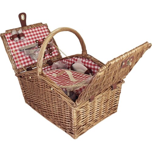 Strömshaga Pletena ko&scaron;ara za piknik, rdeč komplet - 1 set. Cene