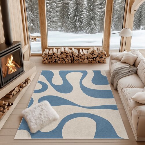 Mila Home Modra pralna preproga 60x100 cm Blue Latte &amp;ndash; Slike
