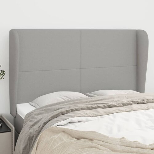  Uzglavlje s ušima svjetlosivo 147x23x118/128 cm od tkanine Cene