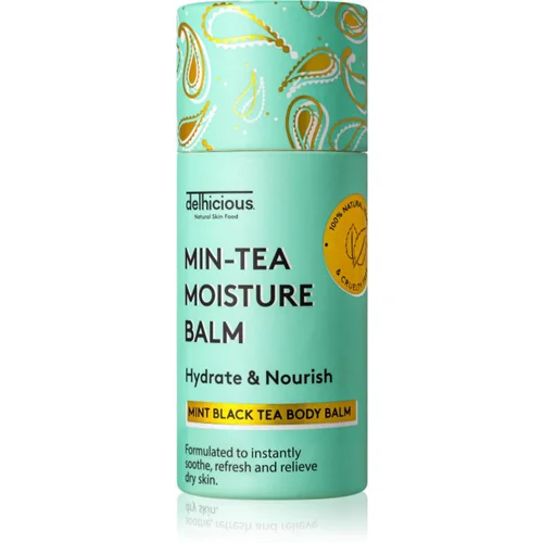 delhicious MIN-TEA MOISTURE BALM intenzivni regeneracijski balzam za telo za suho in občutljivo kožo 70 g