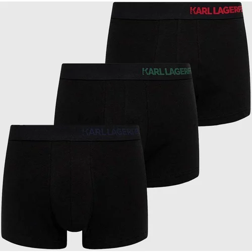 Karl Lagerfeld Bokserice 3-pack za muškarce, boja: crna