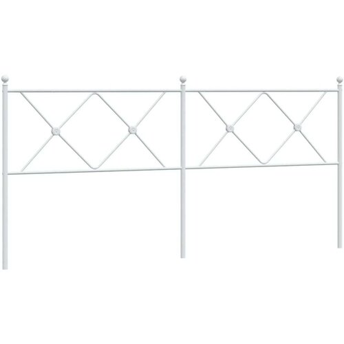  Metalno uzglavlje bijelo 180 cm Slike